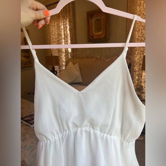 White Tiered Ruffled Dress - Picture 7 of 9